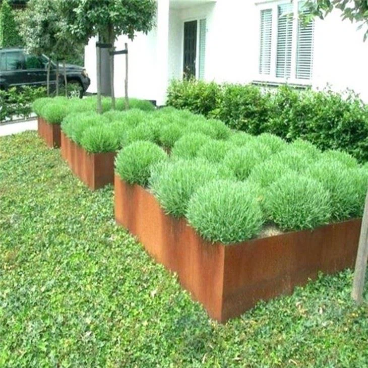 Garden Products Supplier Metal Easy Install Landscaping Lawn Edging Border Line Rust Steel Garden Edges
