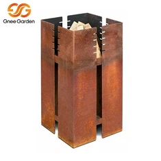 Угольная яма для барбекю из кортеновской стали